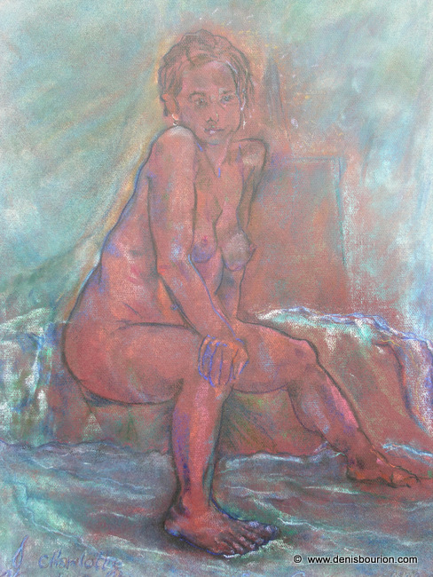 Denis Bourion - Charlotte la sultane 24 02 2007 pastel sec