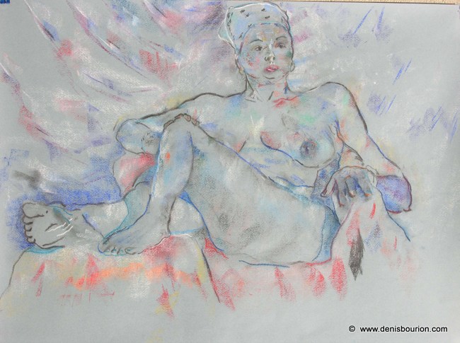 Denis Bourion - Annie Clément - pastel sec 650x500mm