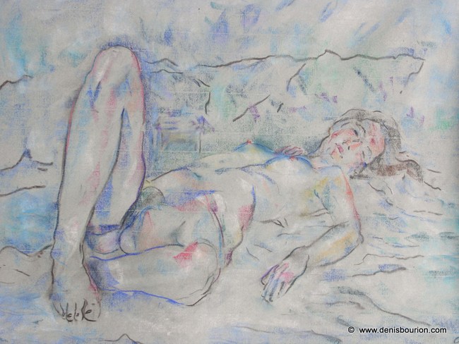 Denis Bourion - Sandrine UAP - pastel sec, 650x500mm