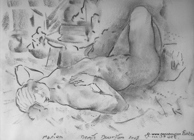 Denis Bourion - Dessin au Fusain